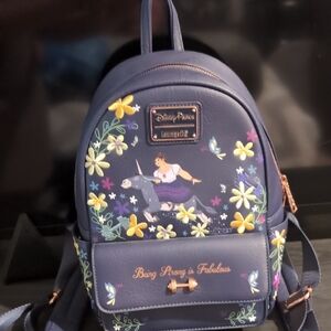Loungefly Disney Parks Blue Floral Backpack